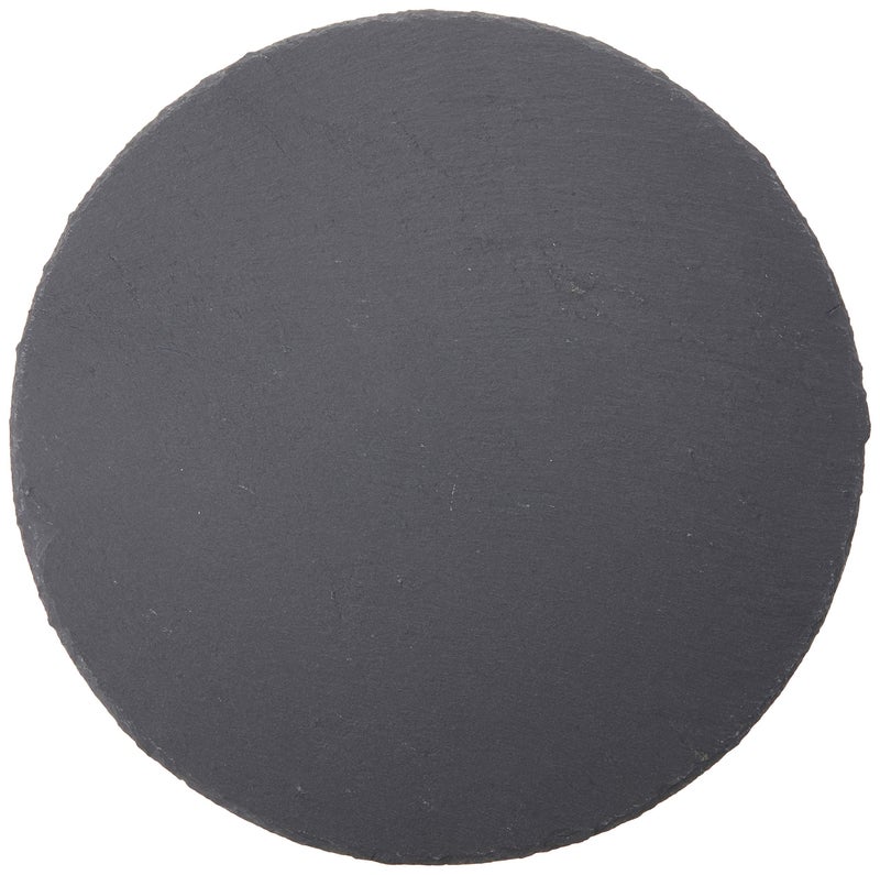 Cilio Slate Round Cheese Board, Natural Stone Tray for Serving Cheese, Charcuterie, Sushi, Appetizers, and More, Black, 11" diameter - Image 1